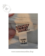 Load image into Gallery viewer, White sweatshirt with Looney Tunes characters - girl - 3/4 years - 104 cm
