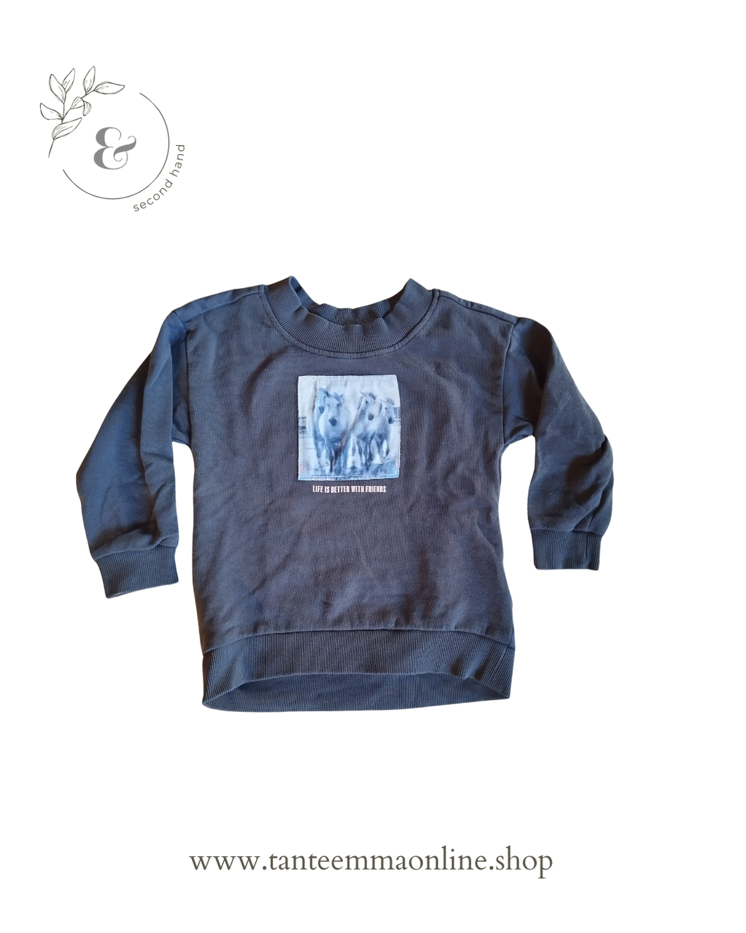 Brown sweatshirt with horses - Dopodopo - girl - 5/6 years