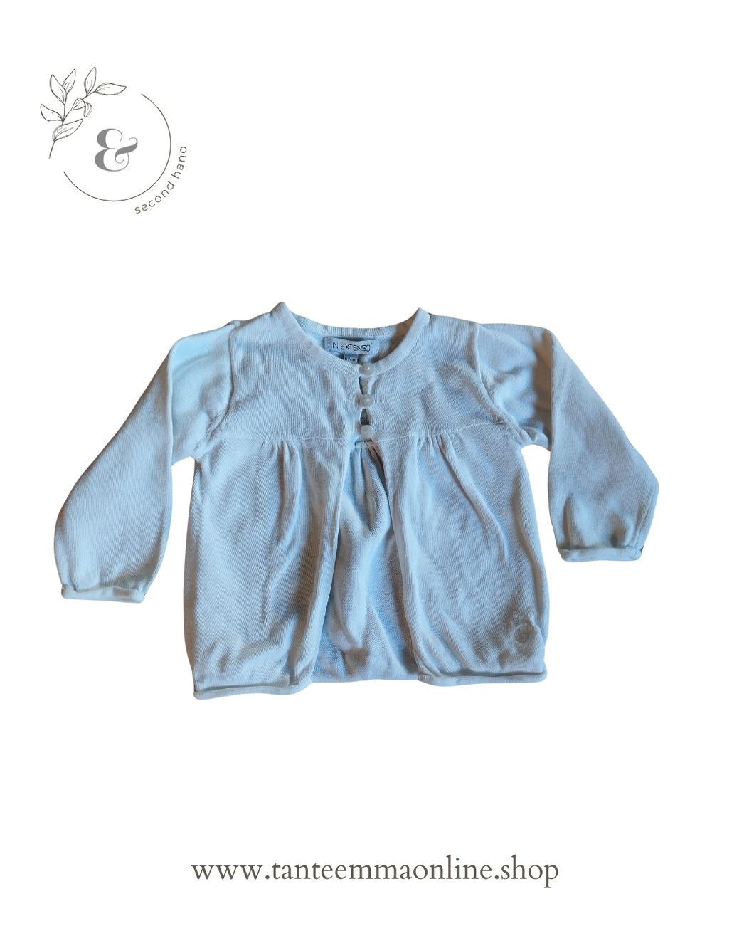 Cardigan bianco - bolero - cotone - bambina - 6 mesi - 67 cm