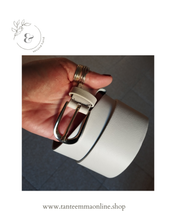 Load image into Gallery viewer, White belt in real leather, new without tag - woman Tante Emma Online
