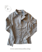 Load image into Gallery viewer, Jacket in cropped fleece - grey - woman - cotone e elastan - autumn - size M
