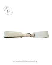 Load image into Gallery viewer, White belt in real leather, new without tag - woman Tante Emma Online
