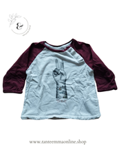 Load image into Gallery viewer, Long sleeve t-shirt - white and bordeaux - 100% cotton - Zara boys - size 3/6 months Tante Emma Online
