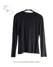 Carica l&#39;immagine nel visualizzatore di Gallery, T-shirt sottogiacca manica lunga - nero - viscosa - taglia M
