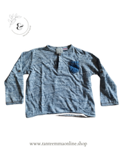 Carica l&#39;immagine nel visualizzatore di Gallery, Long sleeve T-shirt - Grey with jeans pocket - 100% cotton - Zara Boys - size 2/3 years, 98 cm Tante Emma Online
