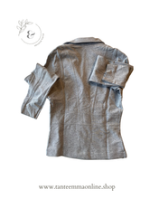 Load image into Gallery viewer, Jacket in cropped fleece - grey - woman - cotone e elastan - autumn - size M
