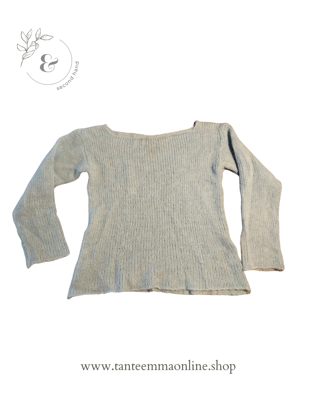 Maglione corto - azzurro - alpaca e lana - Taglia S - donna
