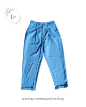 Load image into Gallery viewer, Wide light trousers - light blue - woman - by Lumina - 100% polyester - size M
