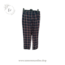 Load image into Gallery viewer, Trousers | Blue with white and red squares | M | Em Dolli
