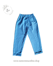 Load image into Gallery viewer, Wide light trousers - light blue - woman - by Lumina - 100% polyester - size M
