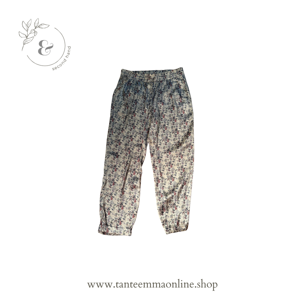 Trousers | beige | floral | S | Benetton