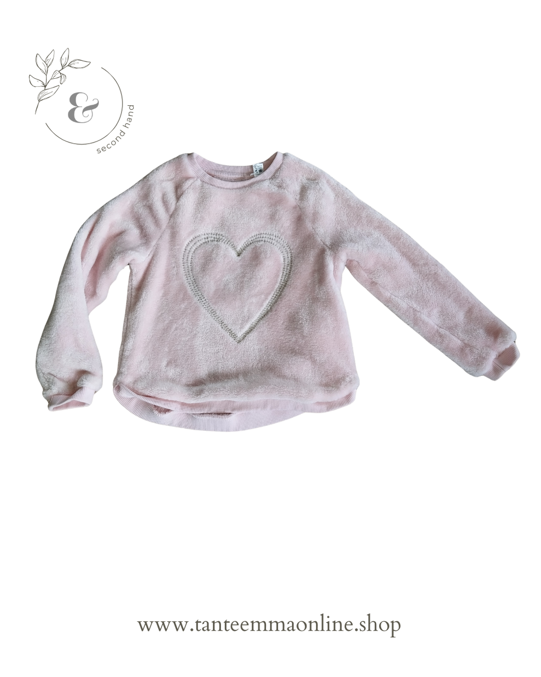 Maglione pile - rosa con cuore - bambina - Okaidi - 6 anni