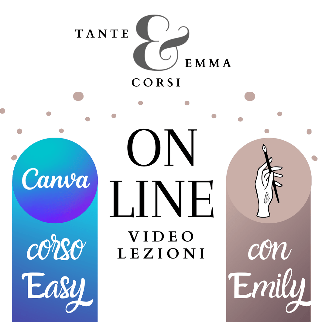 Corso EASY CANVA ONLINE (solo in Italiano!) - Tante Emma Online