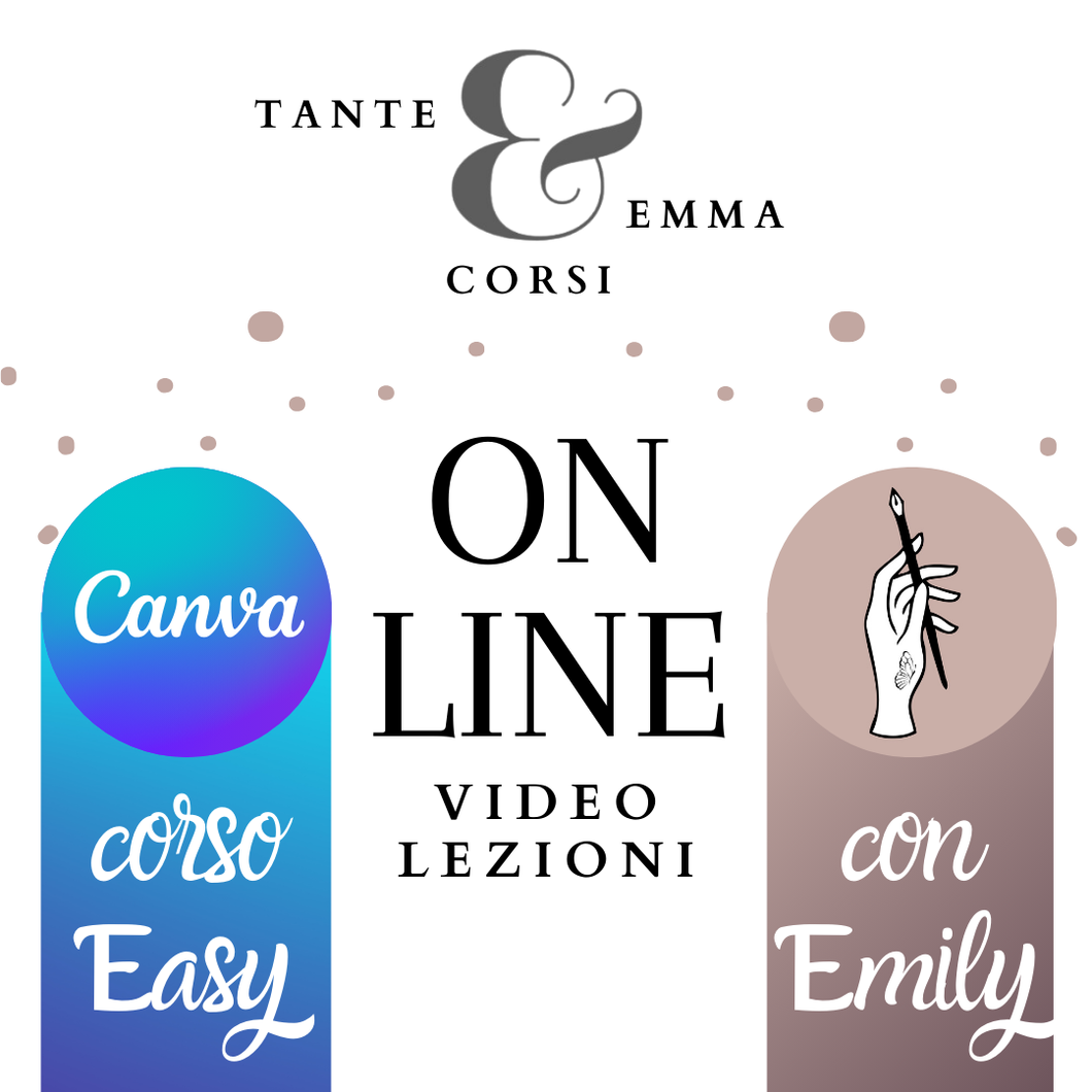 Corso EASY CANVA ONLINE (solo in Italiano!)