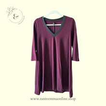 Carica l&#39;immagine nel visualizzatore di Gallery, Dress | Bordeaux Red | V neck | Stradivarius - Tante Emma Online
