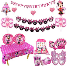 Load image into Gallery viewer, Fun Birthday Party for Kids, Girls, Baby with Minnie Mouse Party Decoration Theme Party Supplies - Tableware, Set - Paper Cup, Plate - Tante Emma Online
