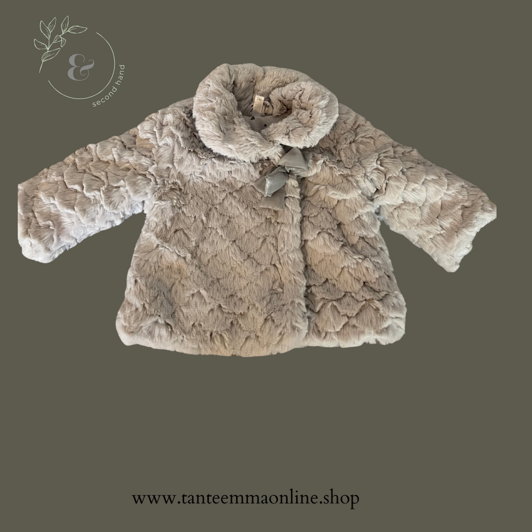 Tante emma-Pelliccia jacket-3m-fur pile con fiocco