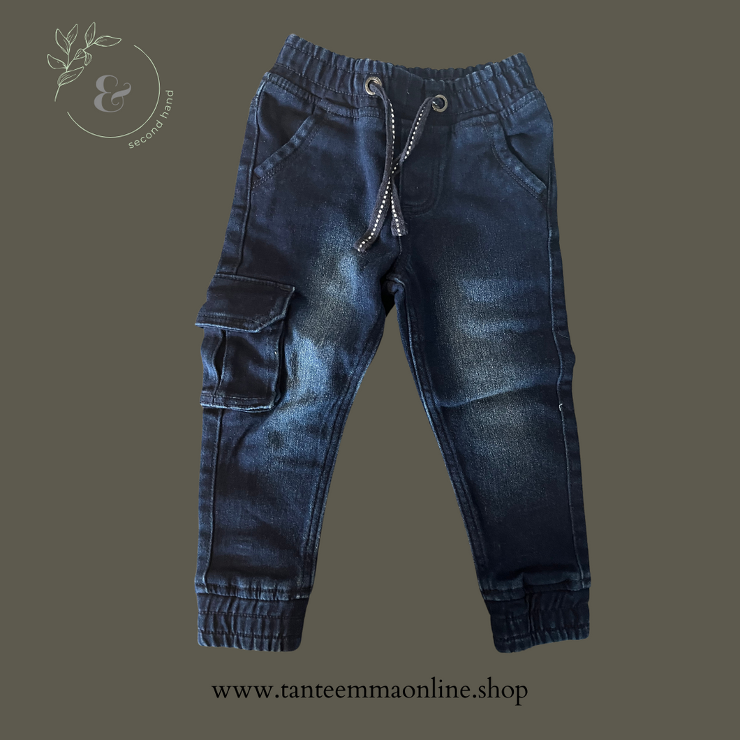 Tante emma-jeans -18/24-dark blue with side pockets