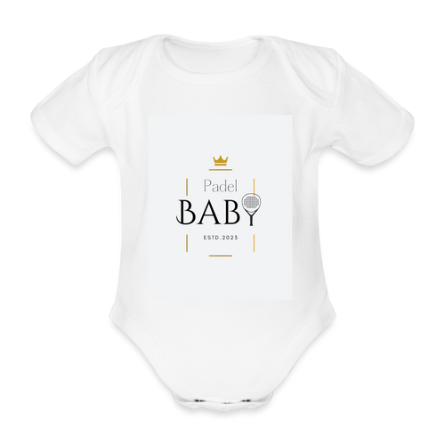 Organic Short-sleeved Baby Bodysuit - weiß