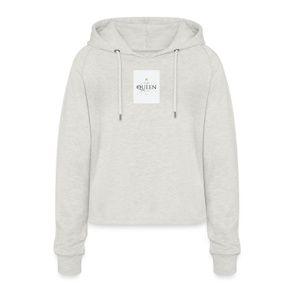 Padel Queen Est.2023 | Women’s Cropped Hoodie - Beige meliert